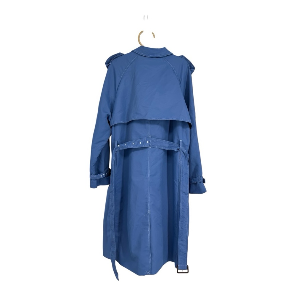 J Crew Belted Women’s Trench Coat French (WEDGEWOOD) Blue Mid Length CD420 $298 - Picture 3 of 15
